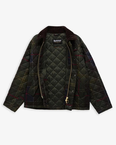 Barbour Giacca da uomo trapuntata in tartan Transport Quilt