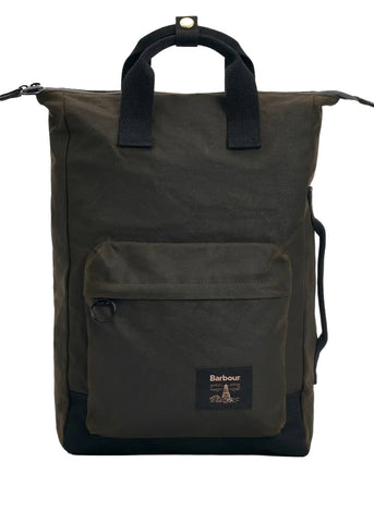 Barbour Zaino unisex  in tessuto cerato Field