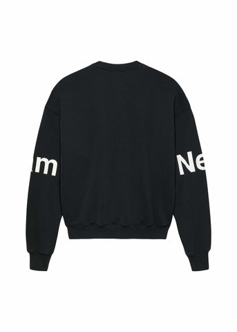 New Amsterdam Unisex Crewneck Sweatshirt Logo Line Black