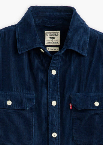 Levis Camicia in velluto da uomo Jackson Worker Blu