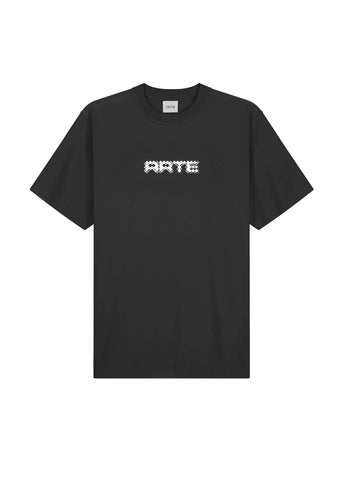 Arte T-Shirt da uomo manica corta Pixel nera