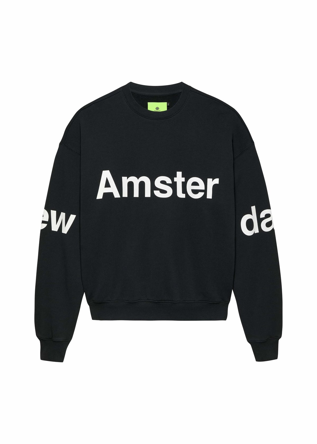 New Amsterdam Unisex Crewneck Sweatshirt Logo Line Black