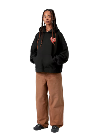 Carhartt Wip Felpa da donna con cappuccio  Hartt Case nera