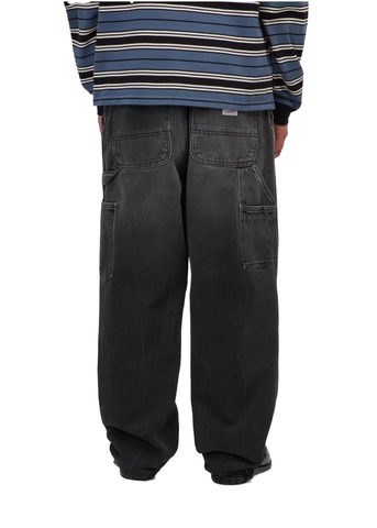 Carhartt Wip Jeans da uomo Single Knee nero lavato