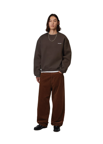 Carhartt Wip Felpa girocollo da uomo Ebbert marrone