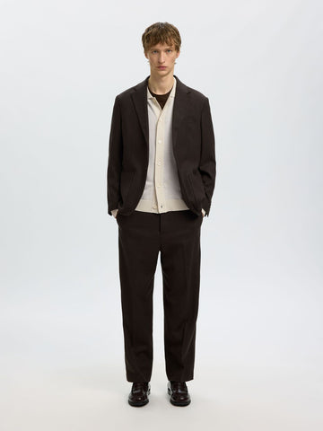 Selected Cardigan da uomo in lana merino Tray panna
