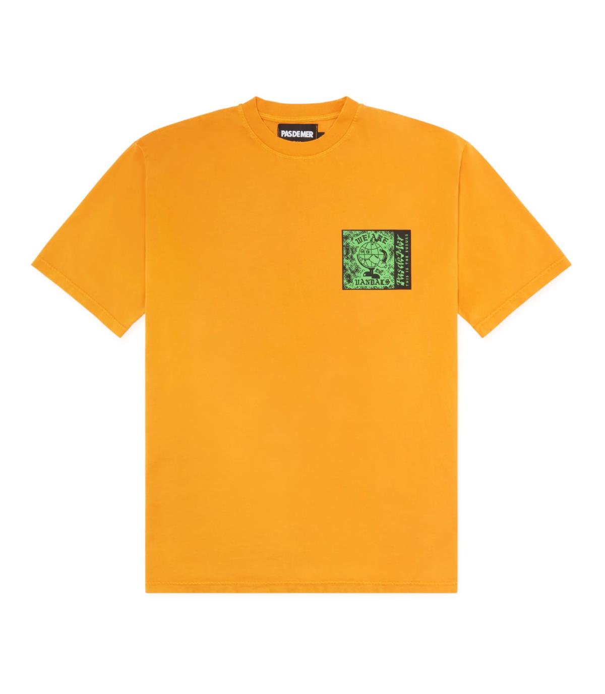 Pas De Mer Men's T-Shirt Short Sleeve Wav Orange