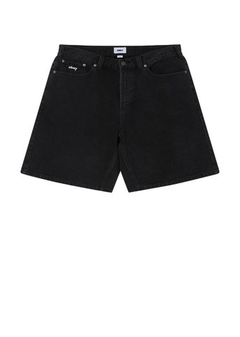 Obey Pantaloncino in jeans da uomo Bigwig Baggy nero