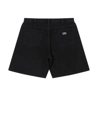 Obey Pantaloncino in jeans da uomo Bigwig Baggy nero