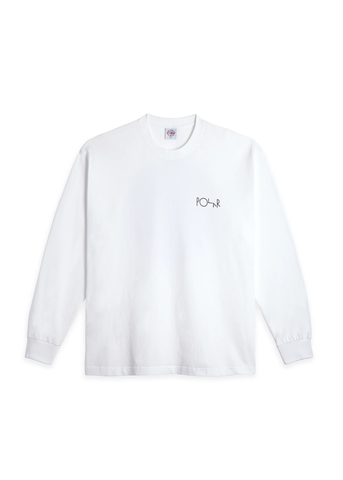 Polar Skate Co. T-Shirt a maniche lunghe con logo Fill Klez Crossing Bianca