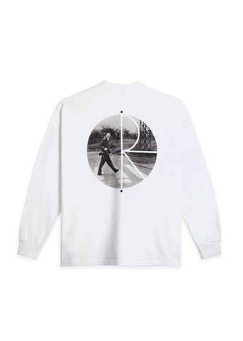Polar Skate Co. T-Shirt a maniche lunghe con logo Fill Klez Crossing Bianca