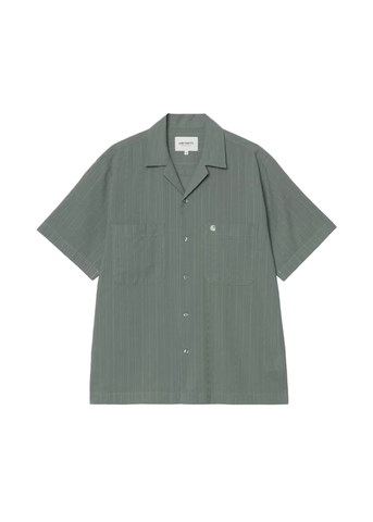 Carhartt Wip Camicia da uomo manica corta Gareth verde