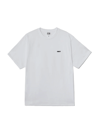 Obey T-Shirt da uomo manica corta Exclamation bianca