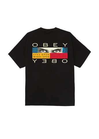 Obey T-Shirt da uomo manica corta Eyes Open nera
