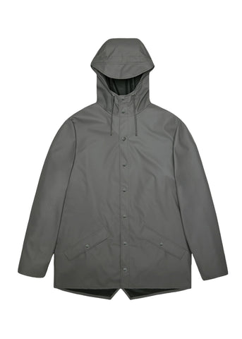 Rains Unisex Lightweight Rain Jacket W3 12010-GRY Grey