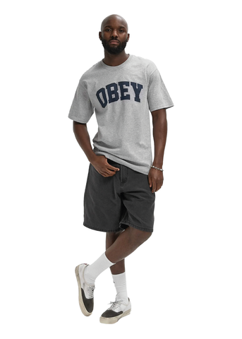 Obey T-Shirt da uomo manica corta Collegiate grigia