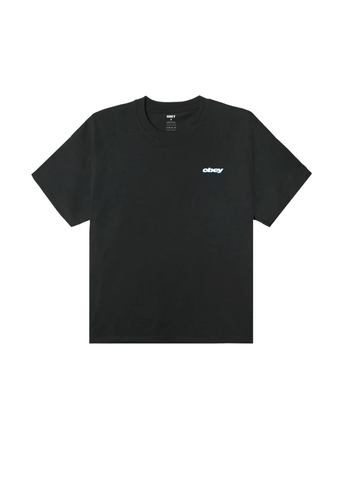 Obey T-Shirt da uomo manica corta Lips nera