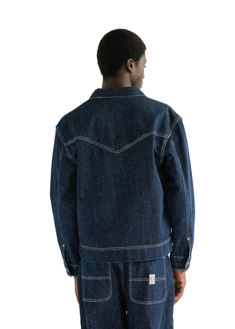 Entspanntes Langarm-Overshirt aus Indigo-Nep 112386944
