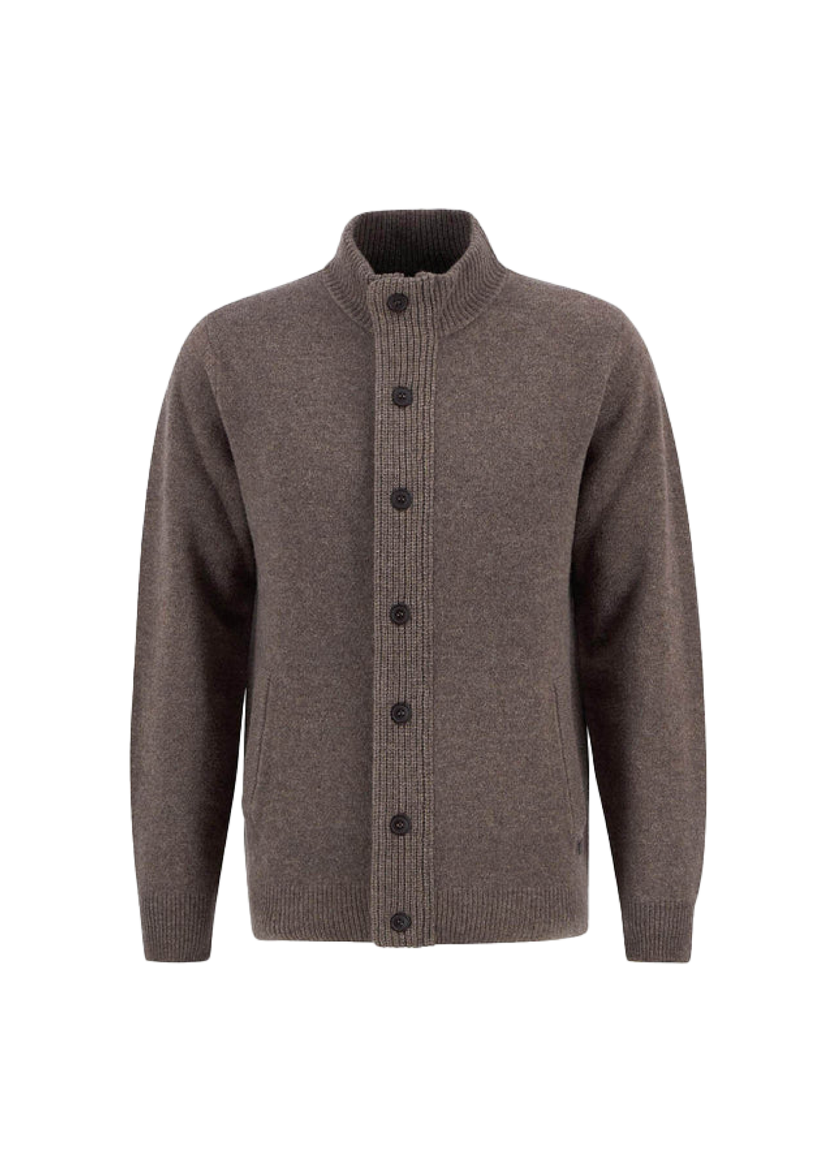 Barbour Maglione con zip da uomo in Lana d’Agnello Essential Patch