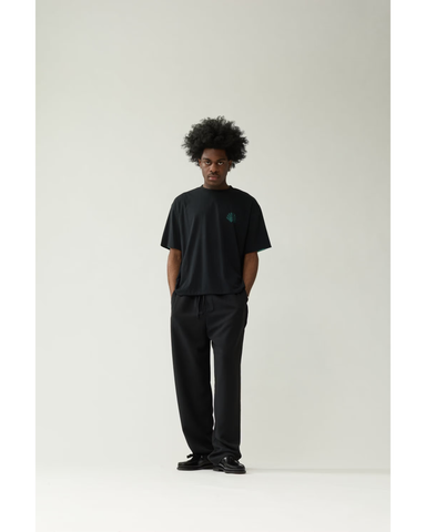 New Amsterdam T-Shirt da uomo manica corta Double Layered nera