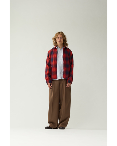 New Amsterdam Camicia in flanella unisex Flanel Overshirt rossa/blu
