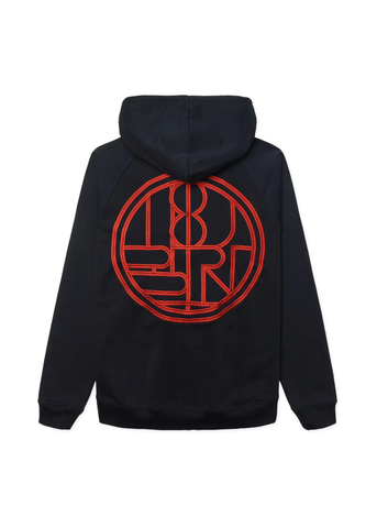 Woodbird Felpa con zip e cappuccio Paw Emblem blu