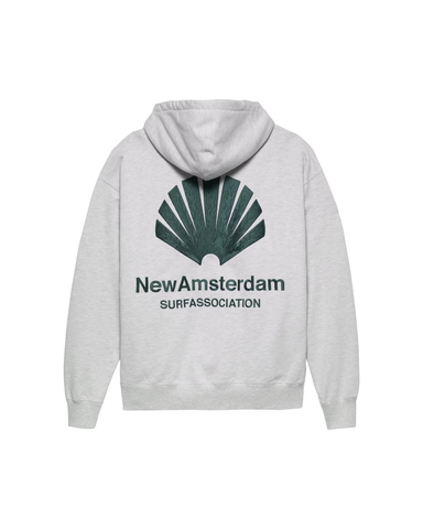 New Amsterdam Felpa con cappuccio da uomo Logo grigio chiara