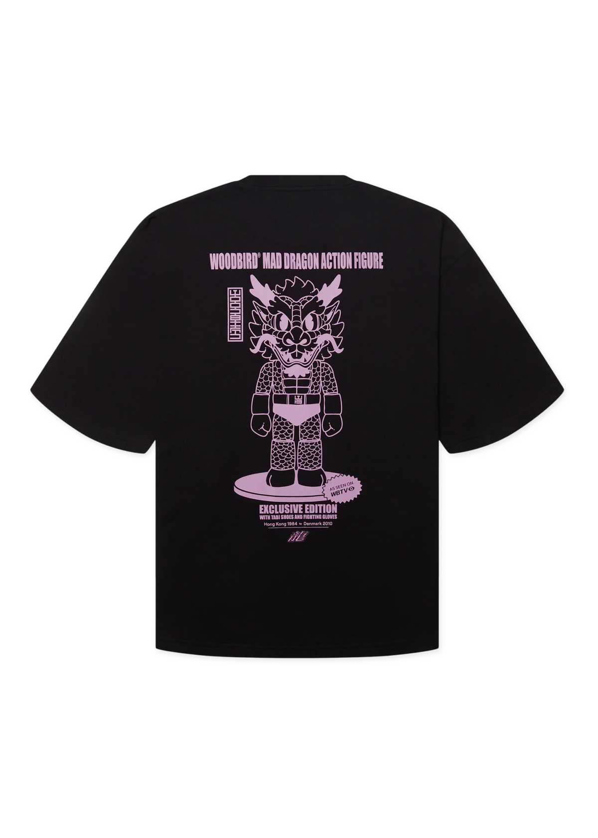 Woodbird T-Shirt da uomo manica corta Beam Action nera