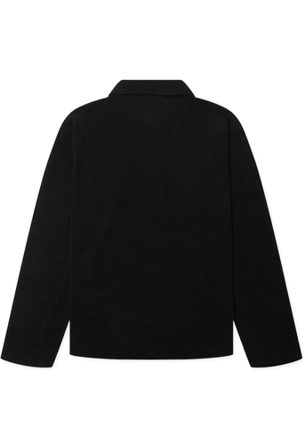Woodbird Polo mezza zip da uomo Hiro nera