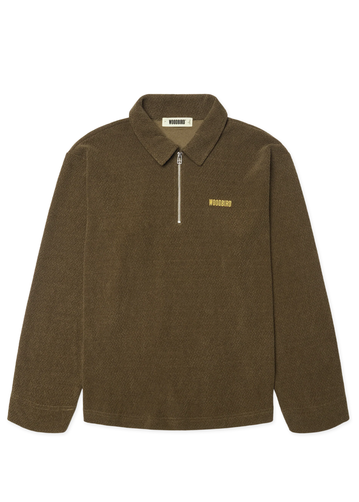 Woodbird Polo mezza zip da uomo Hiro verde