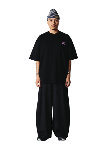 Woodbird T-Shirt da uomo manica corta Beam Action nera