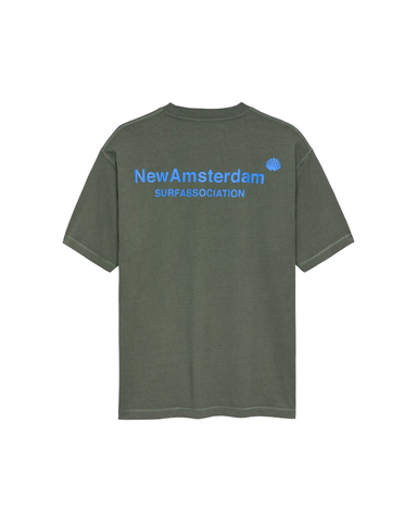 New Amsterdam T-Shirt da uomo manica corta Logo verde