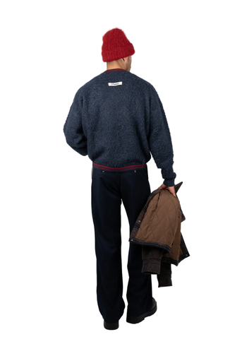 Prohibited Maglia da uomo Fuzzy blu