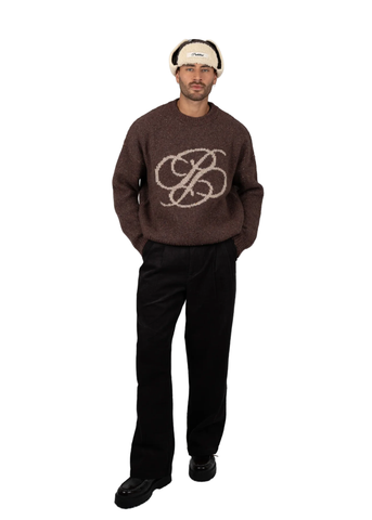 Prohibited Maglia da uomo Double P marrone