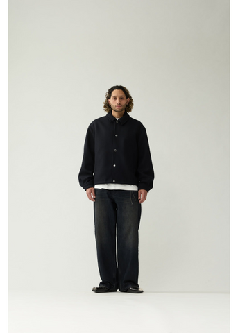 New Amsterdam Giacca unisex in mista lana Wool Coach nera