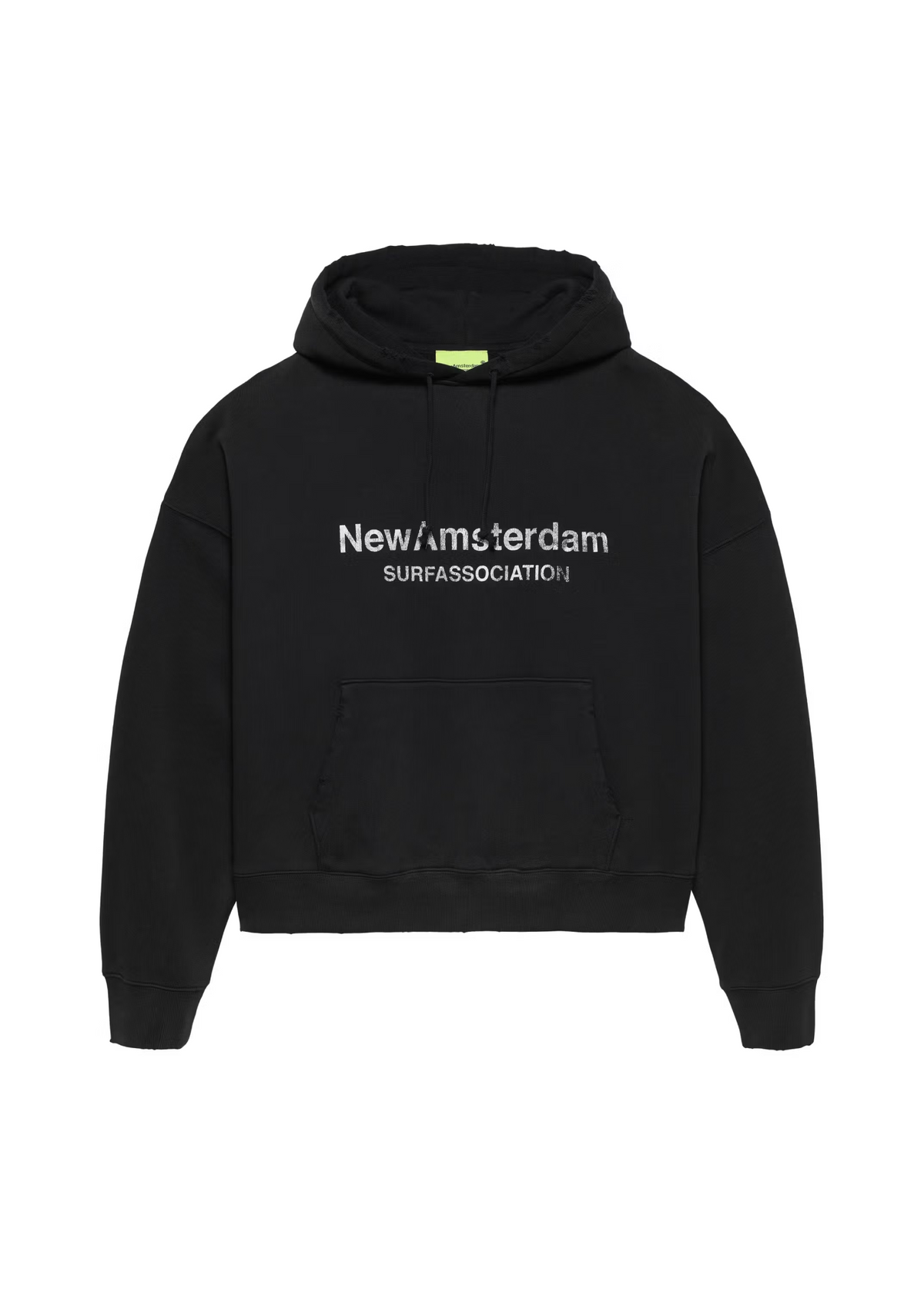 New Amsterdam Felpa con cappuccio unisex Worked Logo nera