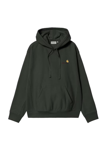 Carhartt Wip Felpa da uomo con cappuccio American Script verde