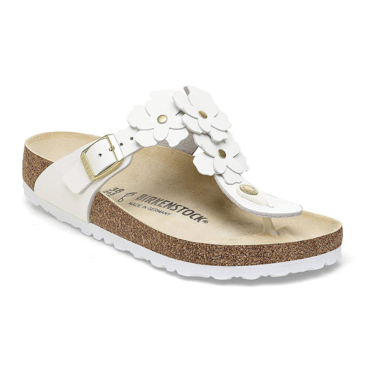 Birkenstock Infradito da donna Gizeh Flower bianco (Calzata Stretta)