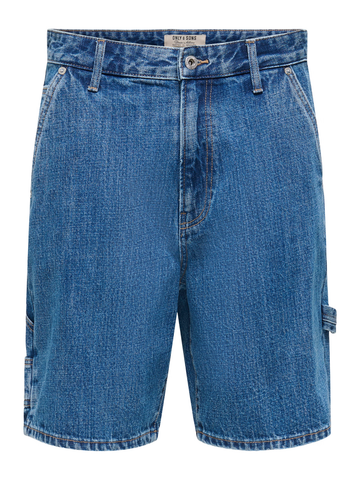 Only & Sons Men's Fade Carpenter Denim Shorts