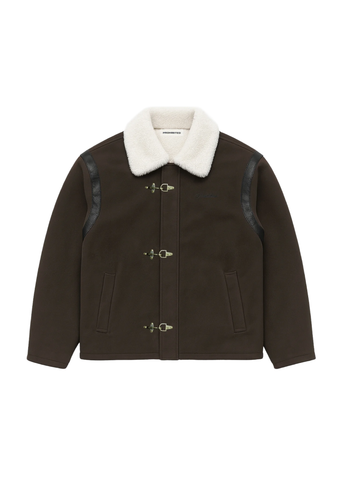 Prohibited Giacca con pelliccia interna Varsity Duffle marrone