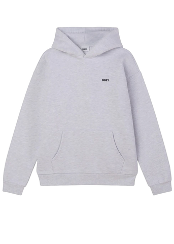 Obey Felpa con cappuccio da uomo Icon Extra Heavy grigio chiara