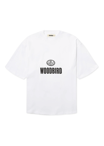 Woodbird T-Shirt da uomo manica corta Beam Nine bianca