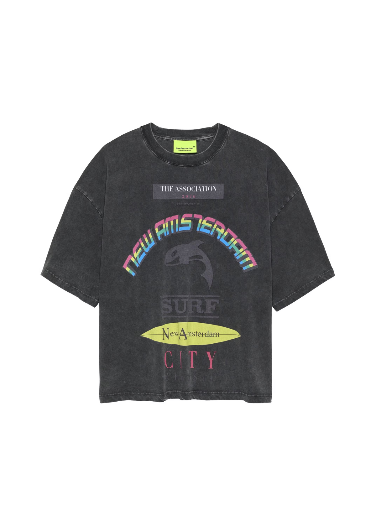 New Amsterdam T-Shirt da uomo manica corta Announcement nera