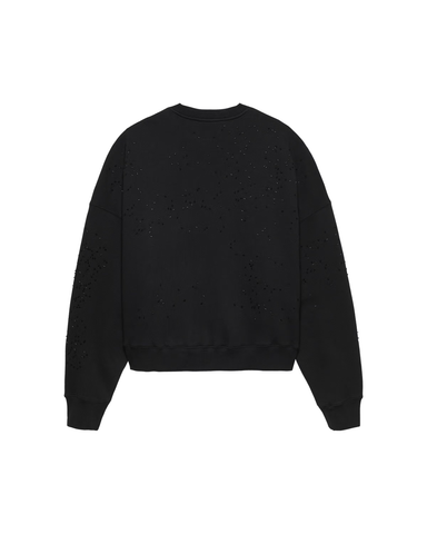 New Amsterdam Felpa girocollo unisex Worked Logo Strass nera