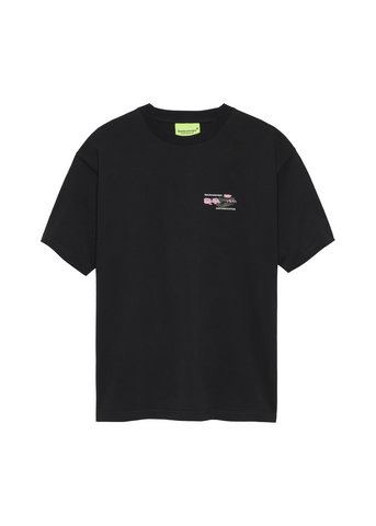 New Amsterdam T-Shirt da uomo manica corta Lilies nera