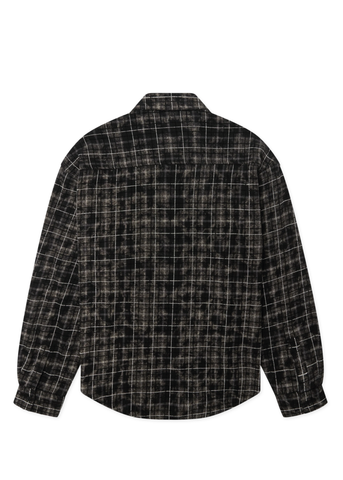 Woodbird Camicia in flanella da uomo Jong Wash nera