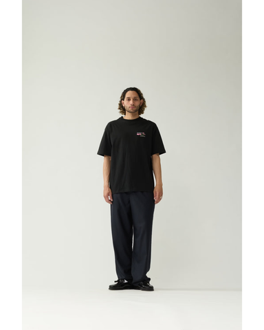 New Amsterdam T-Shirt da uomo manica corta Lilies nera
