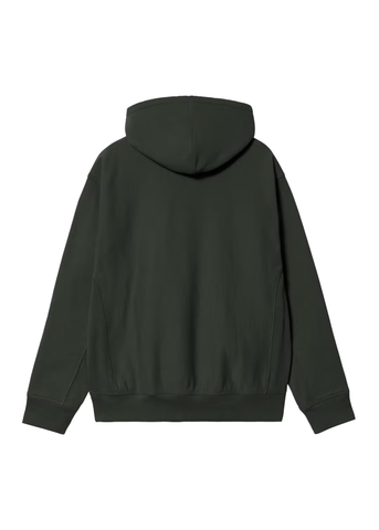 Carhartt Wip Felpa da uomo con cappuccio American Script verde