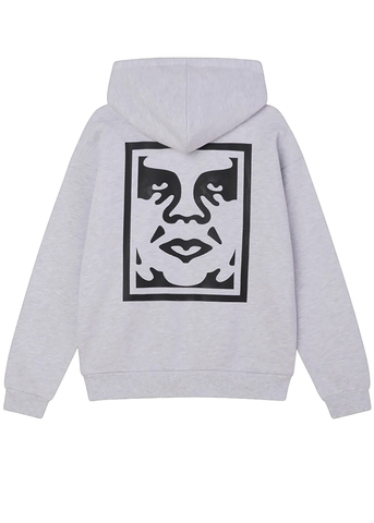 Obey Felpa con cappuccio da uomo Icon Extra Heavy grigio chiara