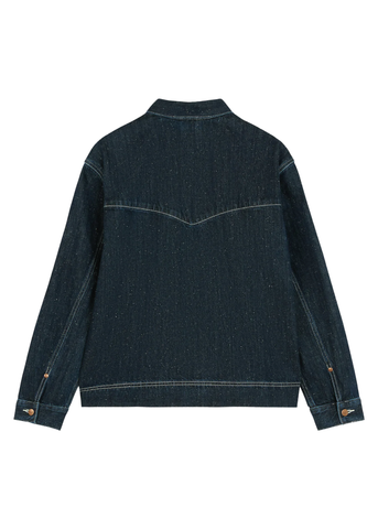 Entspanntes Langarm-Overshirt aus Indigo-Nep 112386944